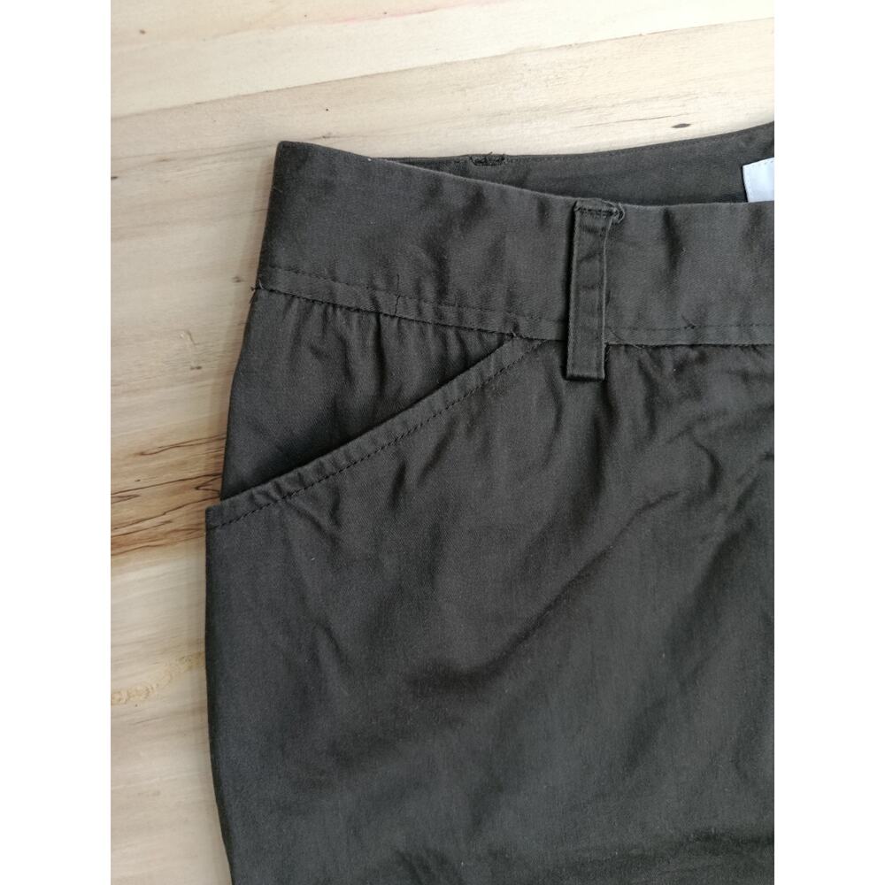 Calvin Klein Women Pants Size 2 Olive Army Green Stretch Mid Rise Casual Trouser - Picture 4 of 13